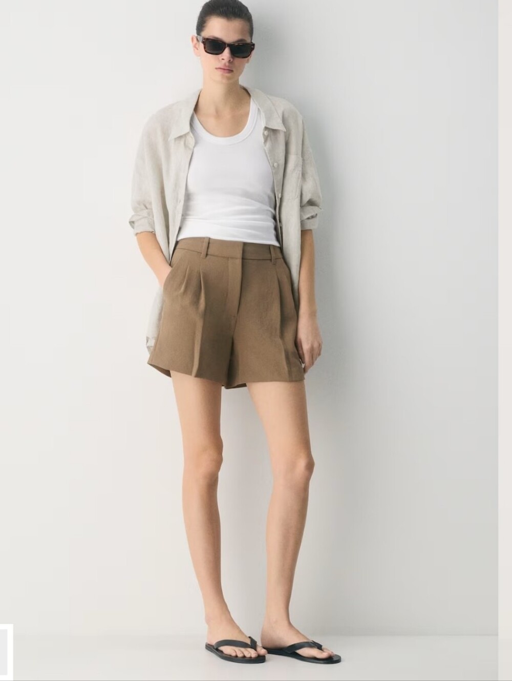 Aritzia Wilfred The Effortless Shorts Mid-Thigh Crepette Size 0